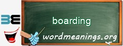 WordMeaning blackboard for boarding